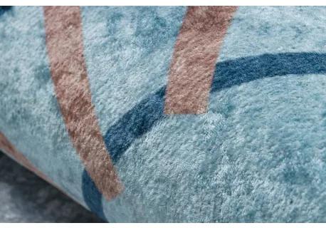 JUNIOR 52243.801 umývací koberec Koľajnice pre deti protišmykový - modrý Veľkosť: 160x220 cm