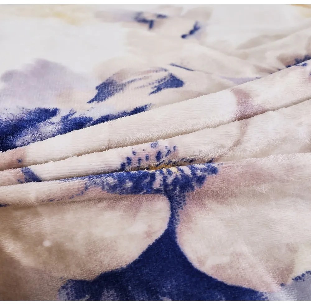 Biele mikroplyšové obliečky na jednolôžko 140x200 cm Blossom – My House