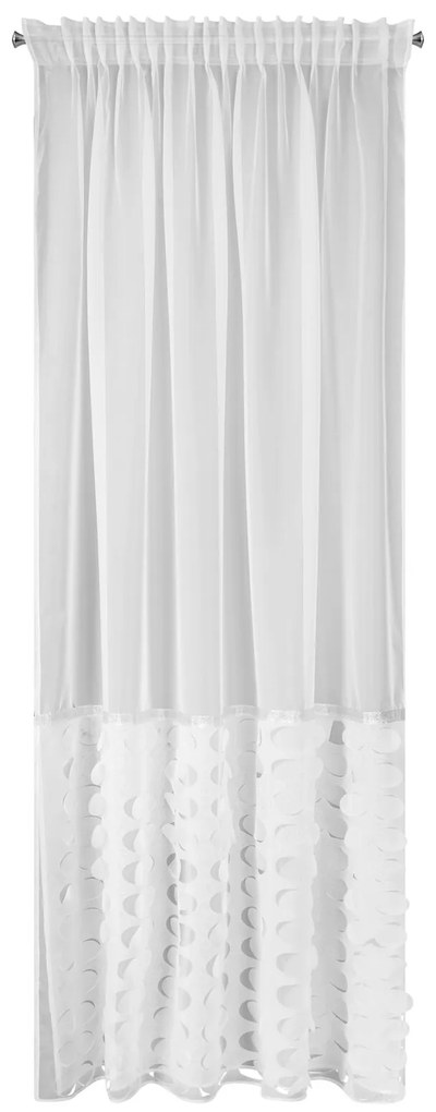 ZÁCLONA NA PÁSKE DEBORA 140X270 CM BIELA