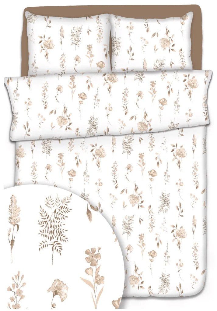 Povlečení krepové Parma 200x140cm+90x70cm TiaHome - 1x Vankúš 90x70cm, 1x Paplón 140x200cm