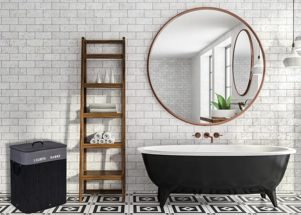 Bambusový kôš na bielizeň 100 L MARCUS čierny