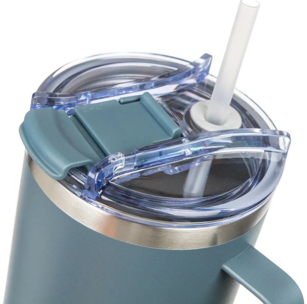 Banquet Termohrnček nehrdz. s uchom Twain 1200 ml, tmavosivá