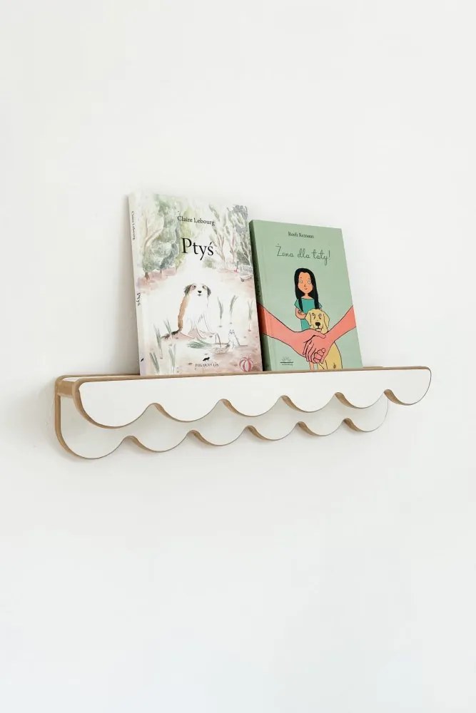 Závesná polica 4v1 s nastaviteľným volánom Prírodná