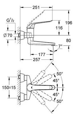 GROHE Euroeco Special páková umývadlová batéria, chróm 32773000