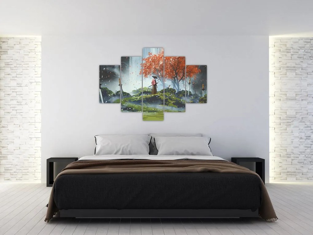 Obraz - Ilustrácie záhrady mečov (150x105 cm)