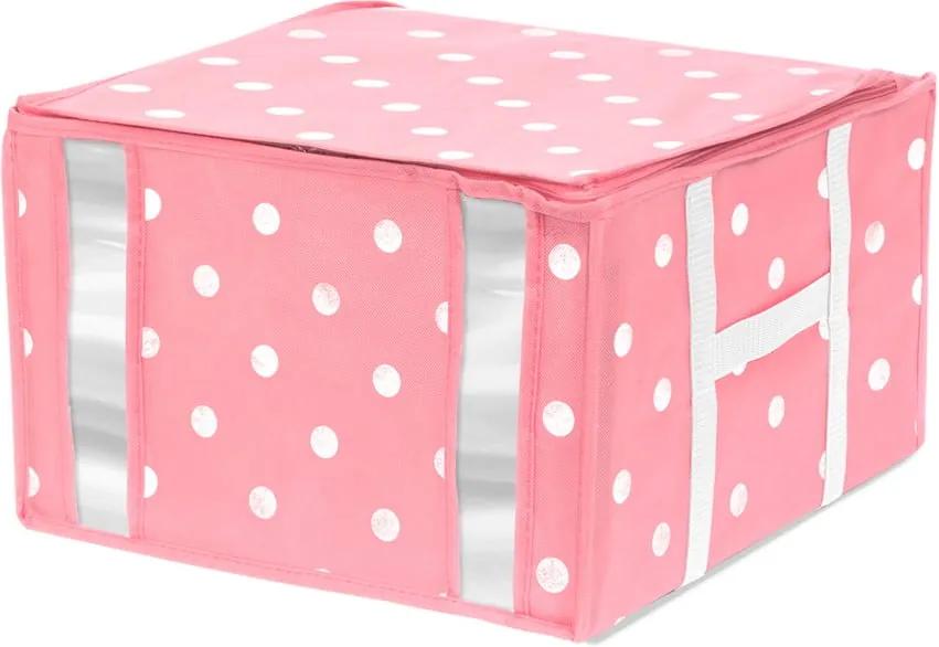 Ružový úložný box na oblečenie Compactor Girly Range, 125 l