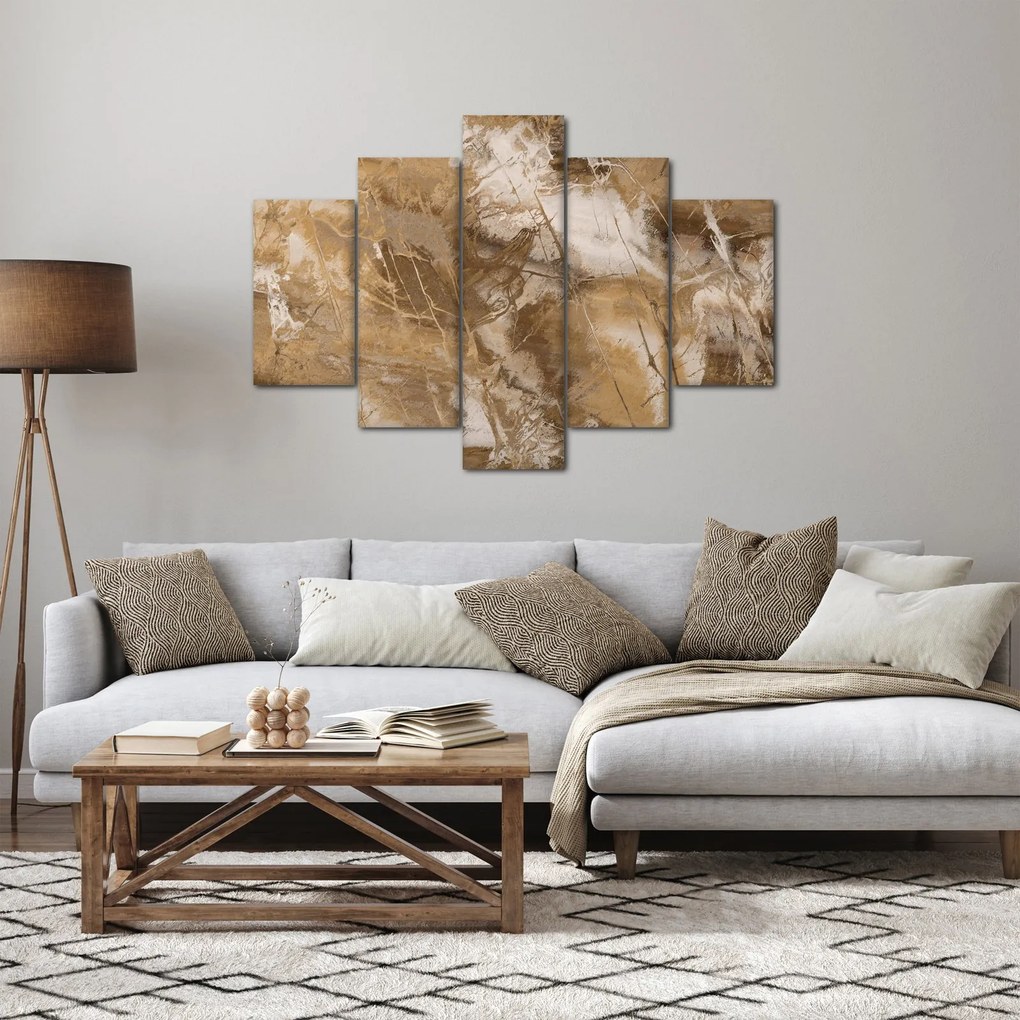 Obraz - Hnedá abstrakcia (150x105 cm)