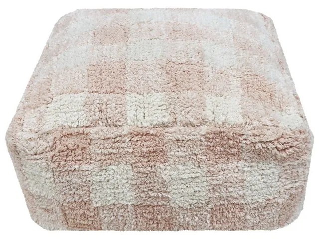 Svetloružový detský puf Vichy Rose – Lorena Canals