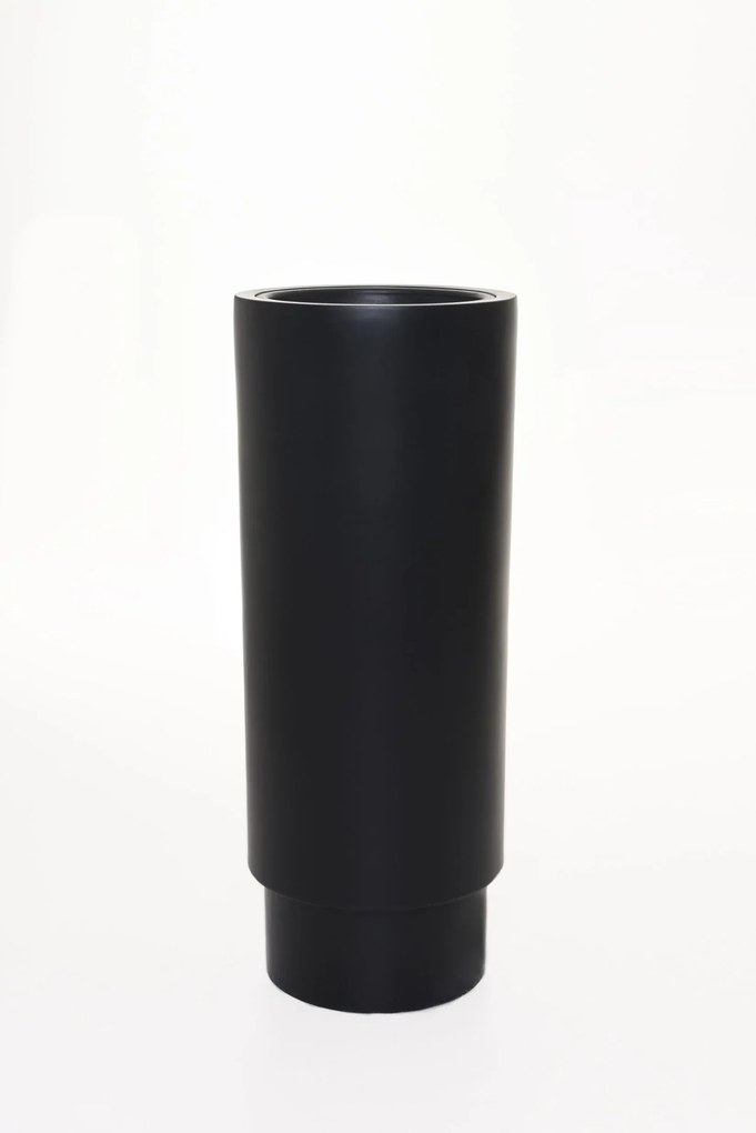 Kvetináč ESCADA, sklolaminát, výška 90 cm, čierna