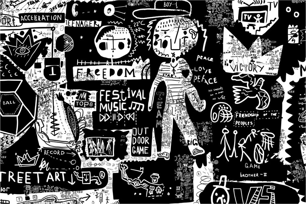 Obraz - Graffiti (90x60 cm)