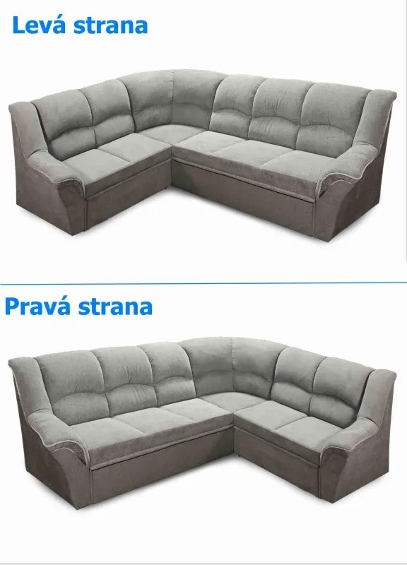 Rohová sedacia súprava DUBAJ XL, pravá, hnedá (monolith 20)