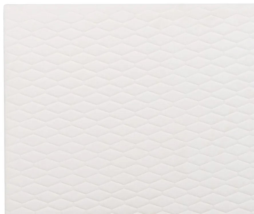 Zamatová posteľ 90 x 200 cm krémová biela BAYONNE Beliani