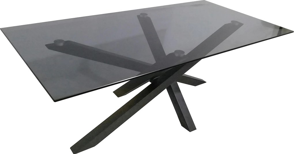 XXXLutz KONFERENČNÝ STOLÍK, sivá, čierna, kov, sklo, 120/60/45 cm Xora - Stolíky do obývačky - 002465000801