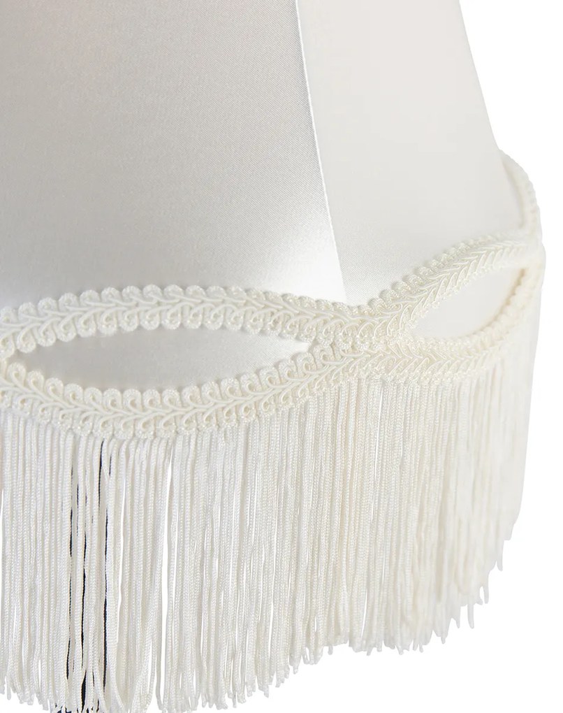 Klasická stolná lampa čierna s tienidlom Granny krémová 30 cm - Simplo