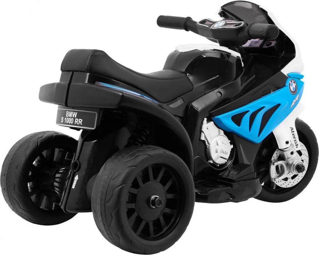 Ramiz BMW S1000 RR Mini detský motocykel na batérie modrý + 3 kolieska + zvuky + LED