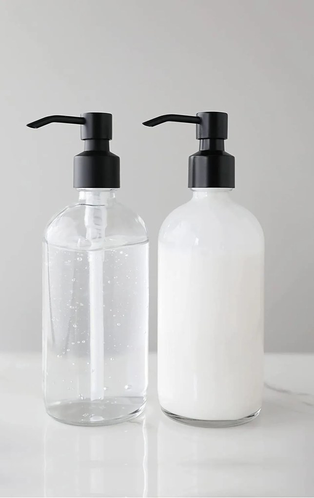 Orion Dávkovač na mydlo/šampón/kondicionér dávkovač - 0,45l DISTRI - číre sklo