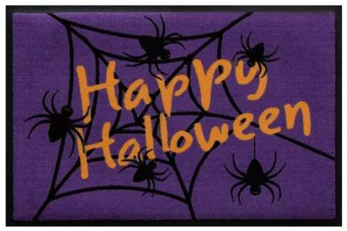 Sviatočná premium rohožka - Halloween pavučina (Vyberte veľkosť: 60*40 cm)