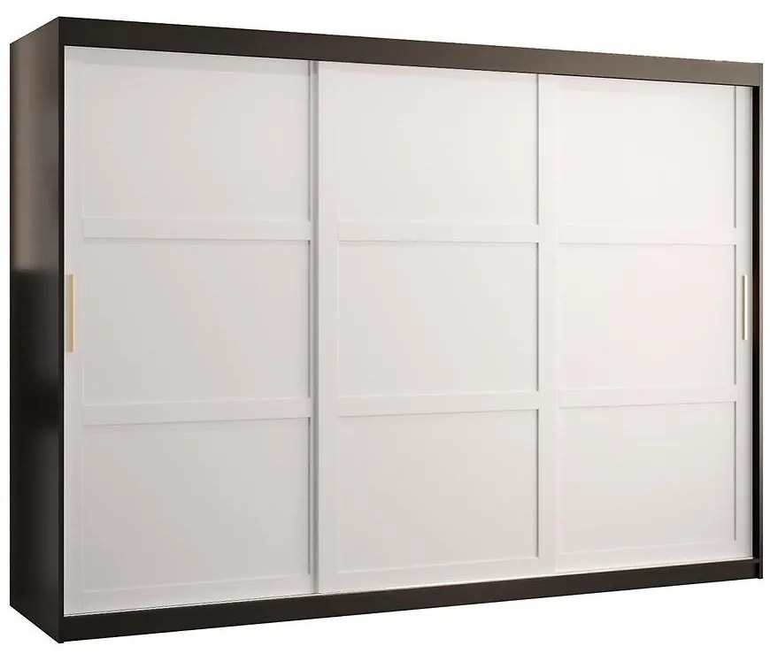 Skriňa Amiro 1 250 čierny/biely