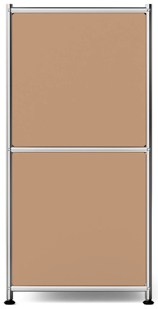 Kovový regál »CN3« s 2 výklopnými priehradkami, karamelová