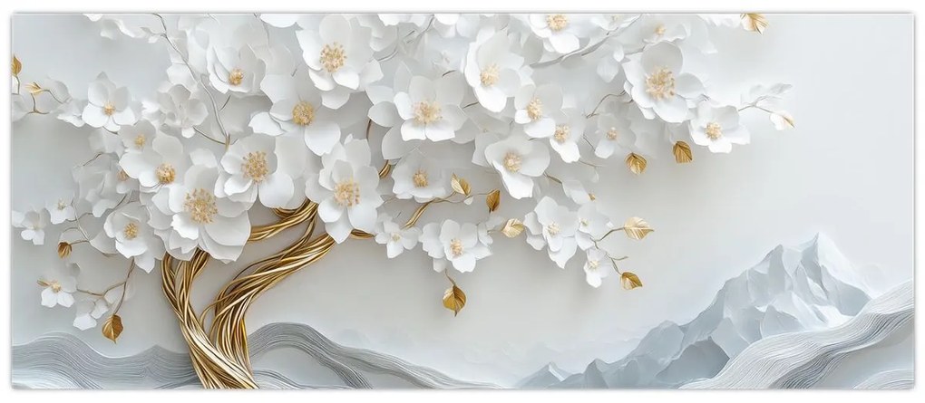 Obraz – 3D elegantný strom života (120x50 cm)