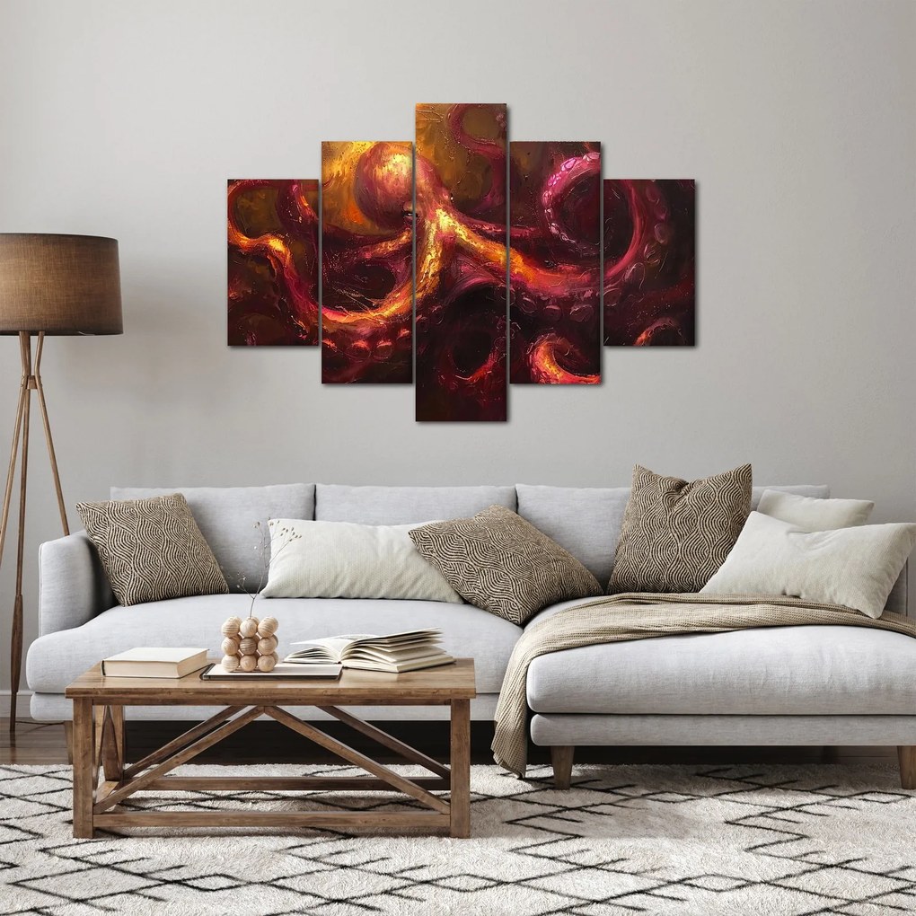Obraz - Chobotnica, olejomaľba (150x105 cm)