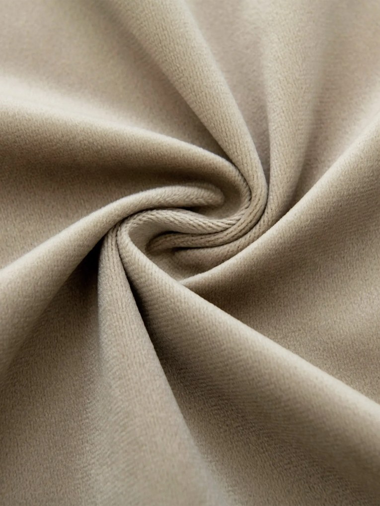 Zamatové zatemňovacie závesy Cesar prírodné - 140 x 280 cm (2ks) - riasiaca stuha