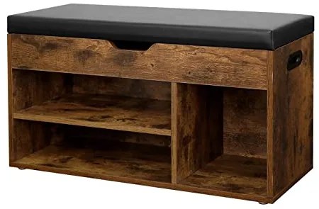 Lavica na topánky, čalúnená, 3 priehradky, 44x80x30cm