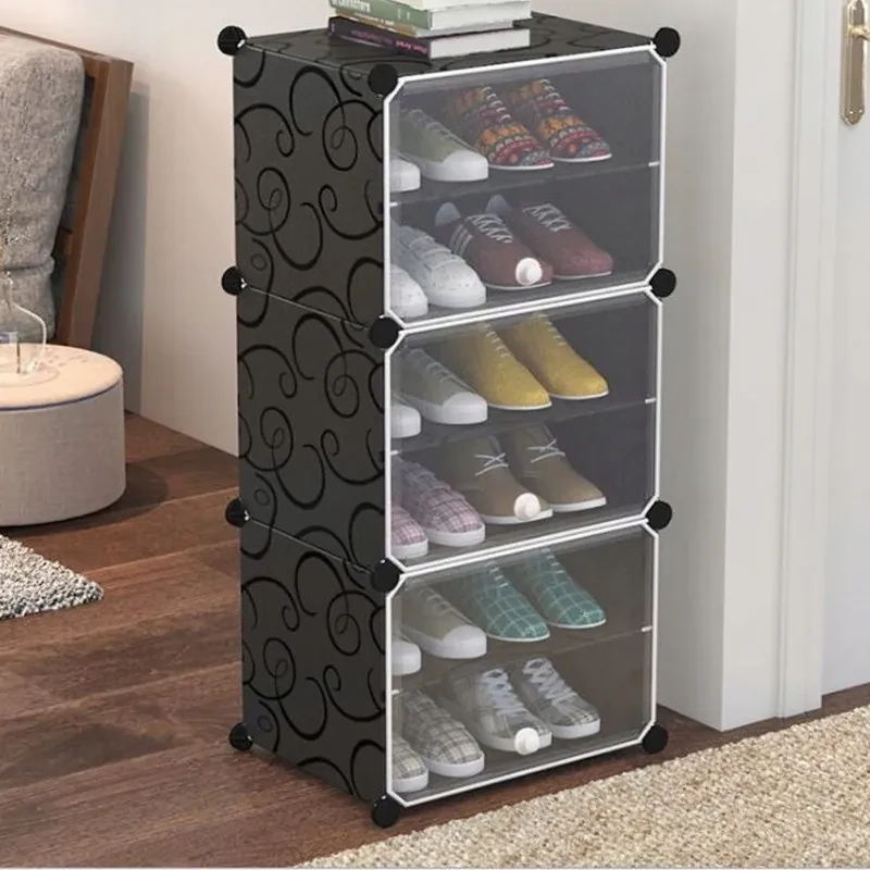 Modulárny stojan na topánky PETRA 88 cm čierny