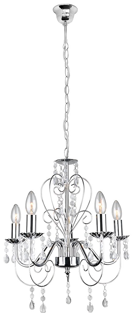 Toolight Toolight, stropné svietidlo 5xE14, EBT008-5CP, chróm, OSW-01243