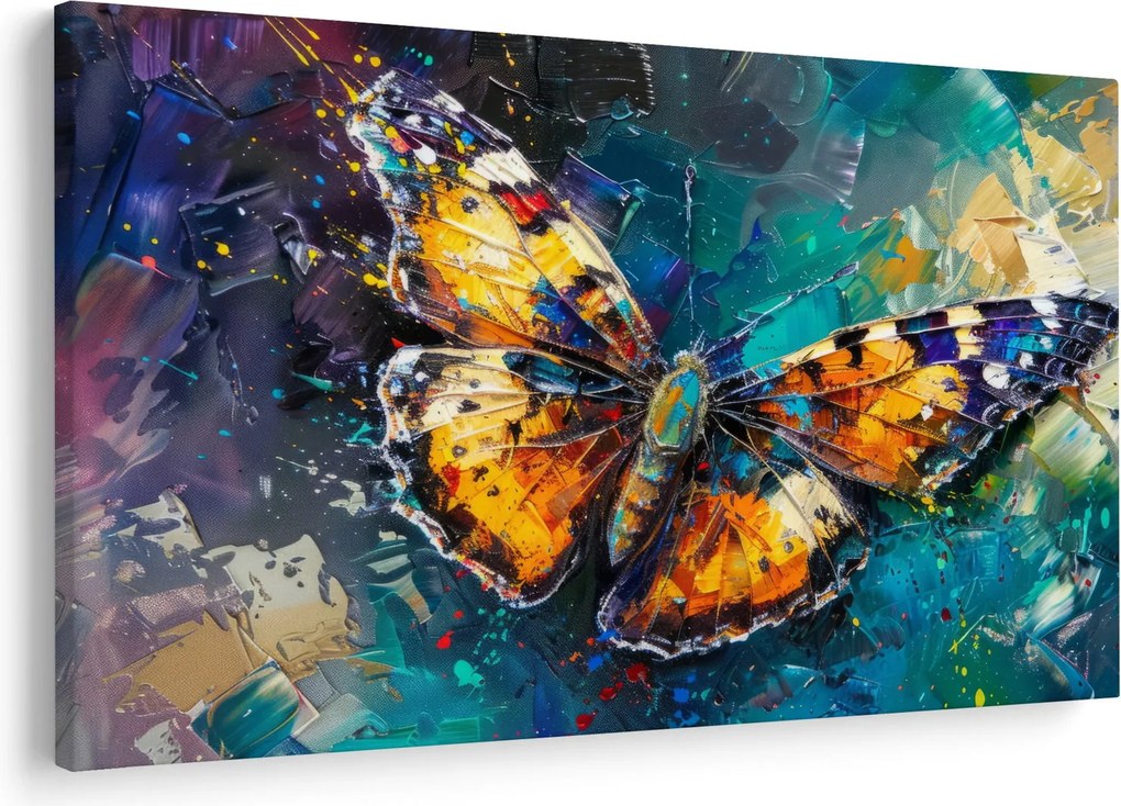Obraz - Motýľ, olejomaľba (90x60 cm)
