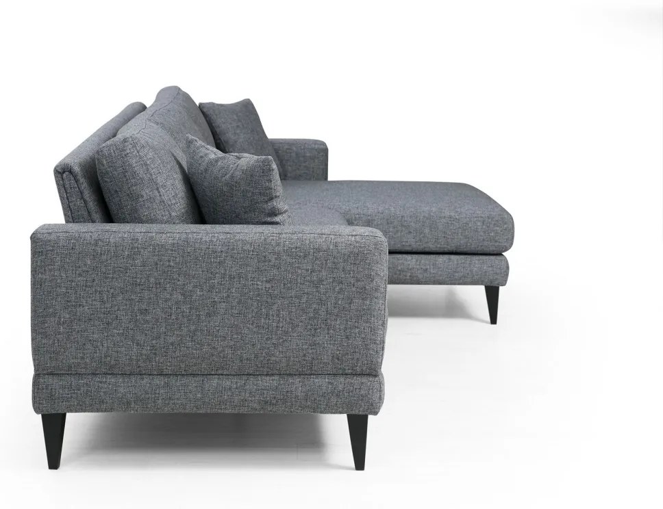 Rohová pohovka Nordica tmavá sivá pravá