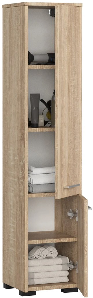 Kúpeľňová skrinka Farid TYP4 (dub sonoma). Akcia -16%. Vlastná spoľahlivá doprava až k Vám domov. 1068911