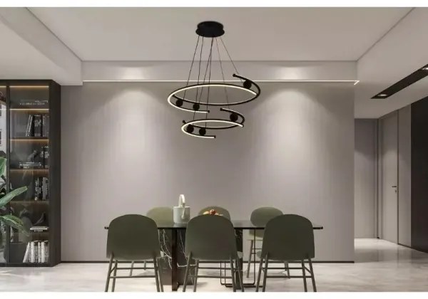 LED Stmievateľný luster na lanku LED/80W/230V 3000-6500K + diaľkové ovládanie