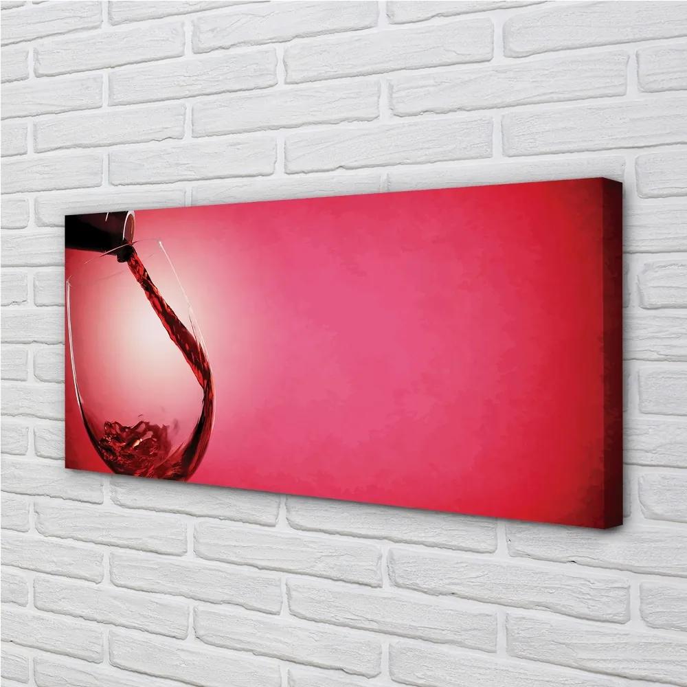 Obraz canvas Červené pozadie sklo na ľavej strane 120x60 cm