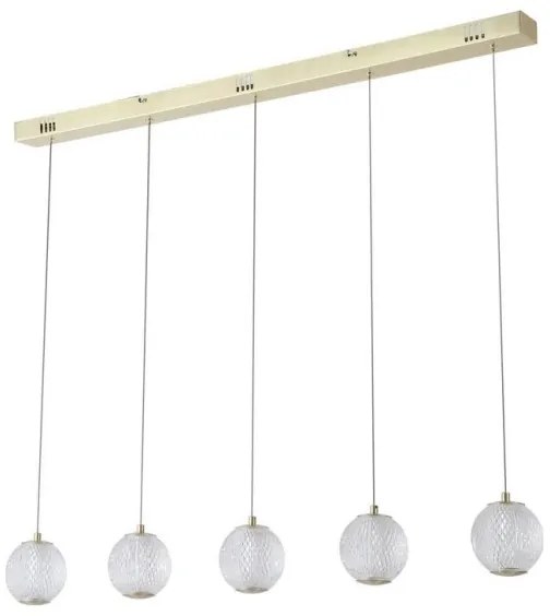 Searchlight 51485-5SB - LED luster na lanku ALLURE 5xLED/4,2W/230V