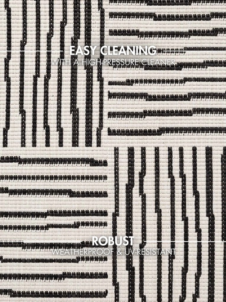 Ted Baker, Kusový koberec Ted Baker Haringey 106372 Black White, 200x300, čiernobiela, chodba / predsieň