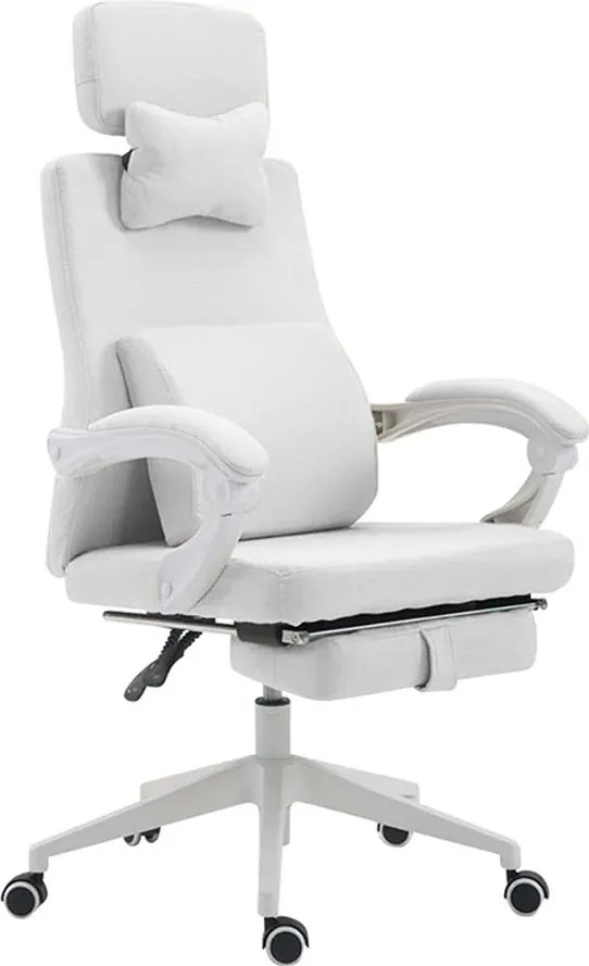 Kancelárska otočná stolička s opierkou hlavy - rôzne farby, biela