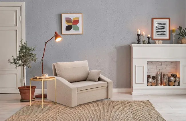 Kreslo ORBIT rozkladacie, béžové