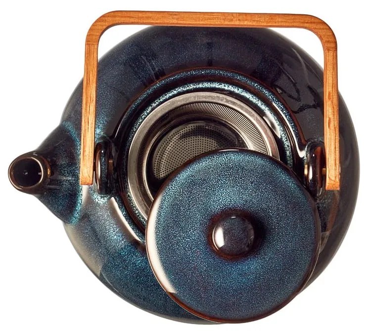 Modrá kameninová kanvička na čaj Bitz Mensa, 1,2 l