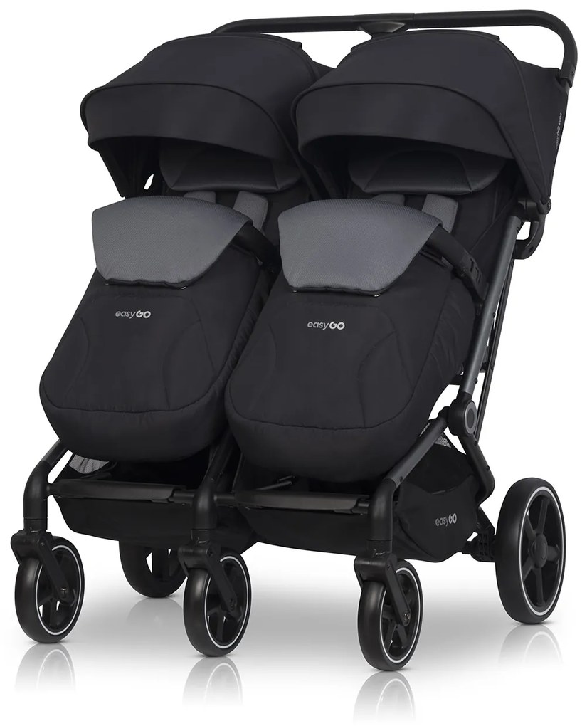 Súrodenecký kočík EasyGo Echo Ebony Black
