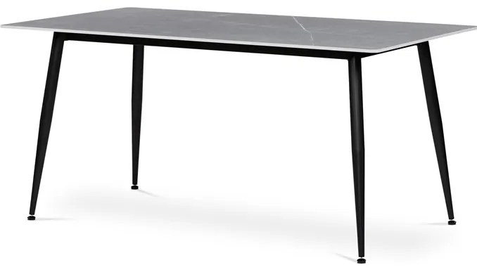 Autronic BONTEC Jedálenský stôl 160x90cm, spekaná keramika, mramor, HT-406M GREY Farba: Biela