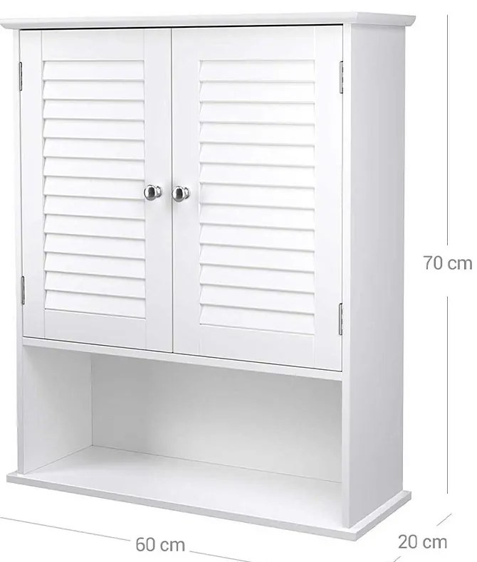 Kúpeľňová nástenná skrinka 60x20x70 cm