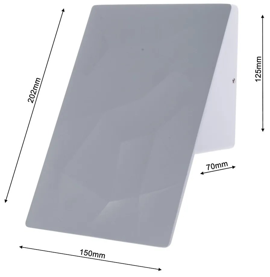 EUlight Exteriérové nástenné LED svietidlo Cracks, 1x LED 10w, biele