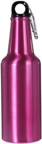 Koopman Športová hliníková fľaša s uzáverom 600 ml, ružová
