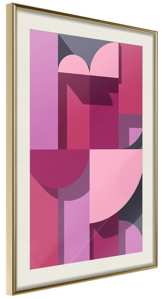 Artgeist Plagát - Abstract Home [Poster] Veľkosť: 30x45, Verzia: Zlatý rám s passe-partout