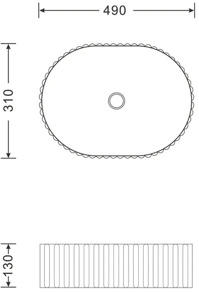 Sapho - Umývadlo na dosku PICOBELLO 49x31 cm keramika/biela