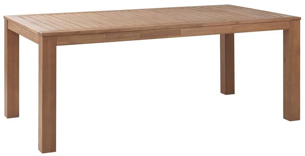 Záhradný stôl z eukalyptového dreva 190 x 105 cm svetlé drevo MONSANO Beliani