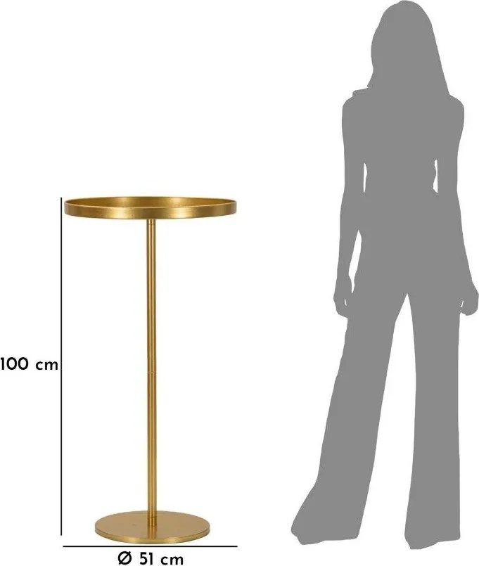 Kovový okrúhly odkladací stolík ø 51 cm Doha – Mauro Ferretti