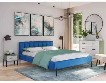 Čalúnená posteľ MILAN rozmer 140x200 cm Modrá