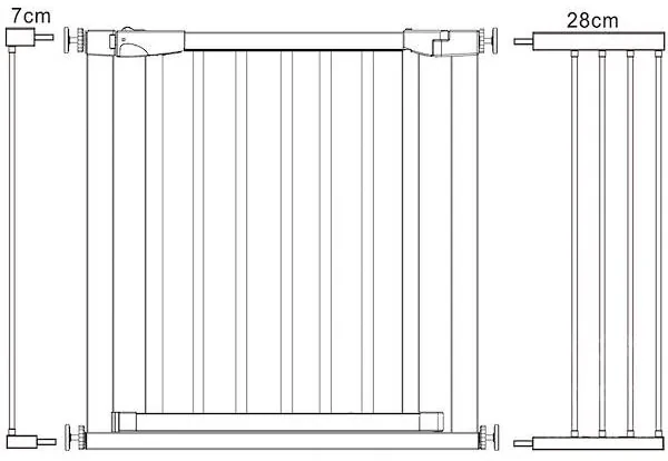 Ochranná bariéra pre deti 75-117 cm SPRINGOS SG0012AC
